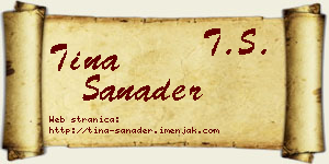 Tina Sanader vizit kartica